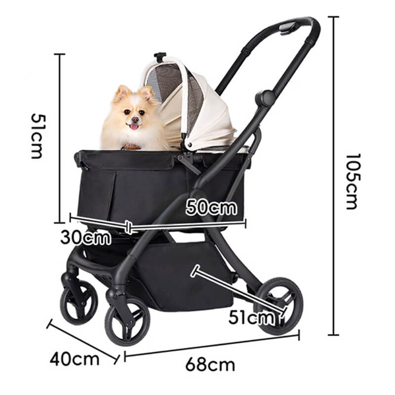 dog stroller size 